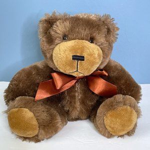 NAPCO Beautifully Detailed Brown Teddy Bear 10" Plush Stuffed Animal‎ Toy